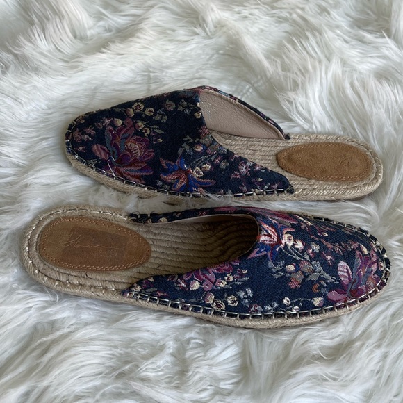 Vintage Havana size 11 NWOT karlie blue floral sandal slip ons boho summer - Picture 4 of 15